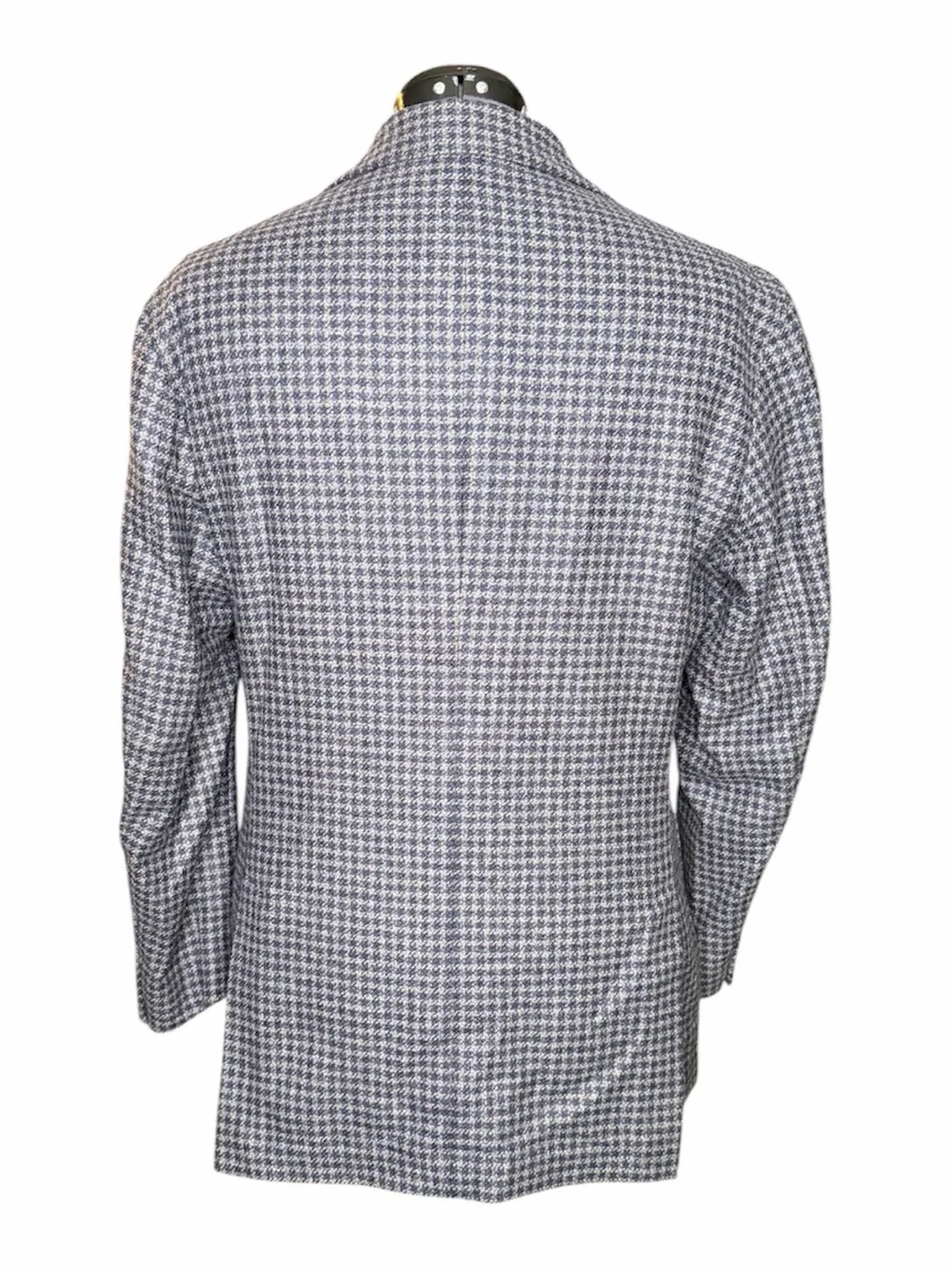 Luigi Bianchi Mantova Blazer Mens 52R  Blue Plaid Cashmere bland